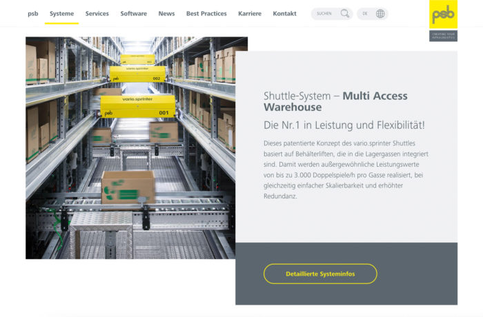 Ein modernes Lager mit automatischen Shuttle-Systemen, die gelbe Lagerbehälter zwischen Metallregalen bewegen, zeigt eine effiziente Lager- und Bereitstellungs-Technologie. Ein modernes Lager mit automatischen Shuttle-Systemen, die gelbe Lagerbehälter zwischen Metallregalen bewegen, zeigt eine effiziente Lager- und Bereitstellungs-Technologie.